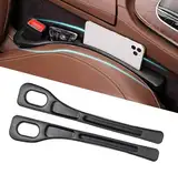 2 Stück Aufbewahrungsbox für Autositzlücken, 2025 Autositz-Lückenfüller, Autositz Gap Organizer Storage Box, Universal Autositz Lückenfüller Autositz Organizer (Black)