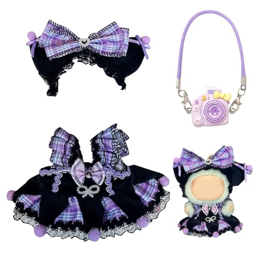 TYXHXTF pop-La-bu Puppenkleidung, bu-bu Plush Doll Clothes, Cute Toy Clothes, Passende Kleidung für Die La-bu-Plüsch Toy, 17 cm Große Kleidung für bu-bu Puppe, Kleidung Plüsch