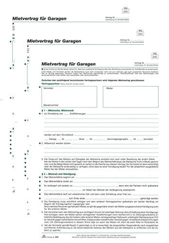 Mietvertrag RNK geprüft (3 Stück, Garage)