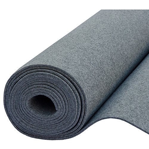 Filz, Filzstoff, Dekorationsfilz, imprägniert, Breite 100 cm, Dicke 4 mm, Meterware 0,5 lfm - grau