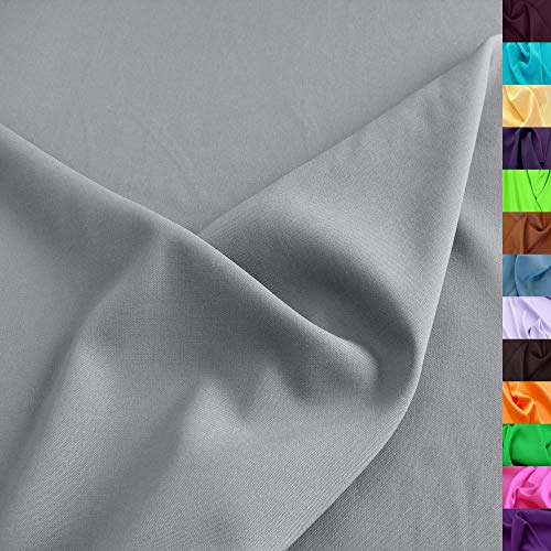 Modestoff/Dekostoff universal Stoff ALLROUND knitterarm - Meterware am Stück (Grau)