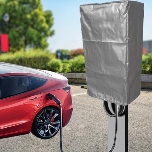 GOMETY Wallbox Wetterschutzdach für E-Auto-Ladestation,Outdoor wasserdichte Staubdichte Regendichte Ladeschalenabdeckung for EV Charging Holder Charge Station Cover Säulentyp (70 x 35 x 25 cm)