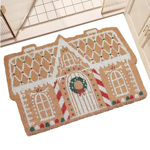 Generisch Weihnachtsfußmatte | Weihnachtsfußmatte aus Kaschmirimitat rutschfeste Weihnachts-Willkommensmatte Weihnachtsdeko-Fußmatte | für Weihnachtsdekoration drinnen und draußen