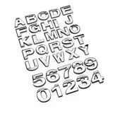 NewL Benutzerdefinierte Metall-Buchstaben für Auto und Briefkasten, Hausaufkleber, Emblem, Namensschild (Silber)