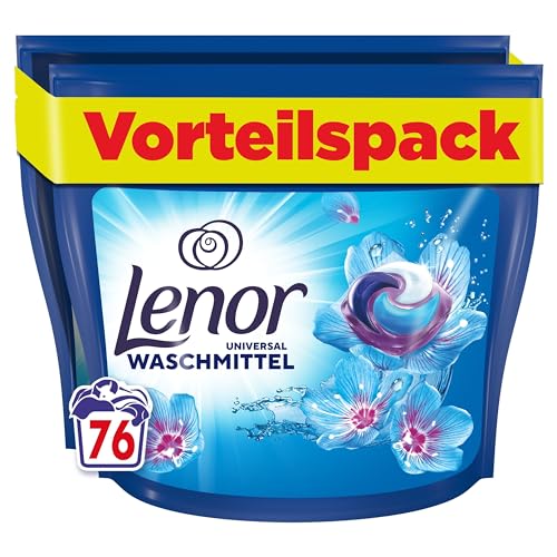 LENOR PODS® Aprilfrisch, 76 Waschladungen, tiefe Sauberkeit auch bei kalter Wäsche und 3 mal länger anhaltende Frische