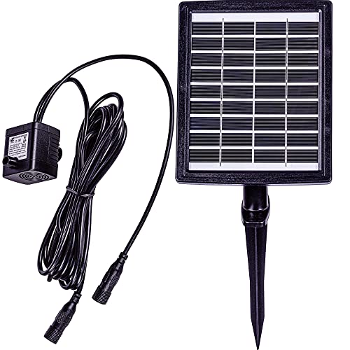 STILISTA Solarpumpe 2,8 W, Förderhöhe bis 100 cm, Fördermenge bis 350 l/h
