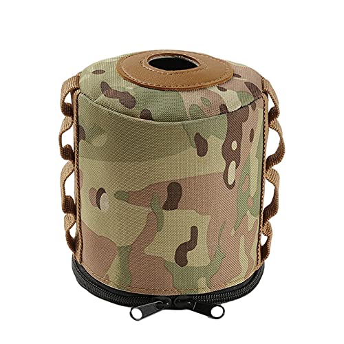 windyday CampingTank Flaschenhalter, Mini-Holzofen-Abdeckung mit effektiver Isolierung für den Winter, Outdoor-Fritteusen-Zubehör Outdoor-Wandern (Tarnung, 3 Größen), Groß