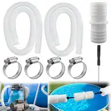 Poolschlauch 32mm Pool Schlauch Schwimmbadschlauch 32mm für Poolpumpen Poolschlauch mit Schlauchverbinder Sicherungsclip