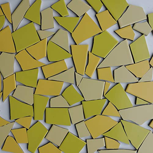 Fliesenbruch frostfest verschiedene Mixe Mosaik Bruchfliesen (3.5, Gelbmix)