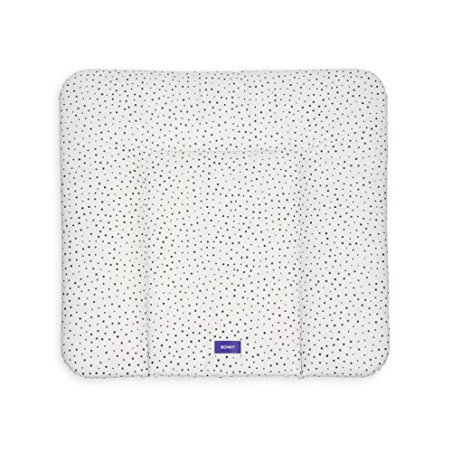BONKY® Wickelauflage 75x72 cm - weiche Wickelunterlage - Baby Wickeltischauflage - Wasserdischt - Abwaschbar - Made in EU - 100% Oeko TEX - Punkte
