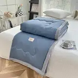 DOTBUY-SHOP Bettüberwurf Steppdecke, 2025 Tagesdecke Baumwolle Leichte Tagesdecken mit Präge Wohndecke aus Gesteppt Bettdecke für Einzelbett Doppelbett (Entenei-Farbe,180×220cm)