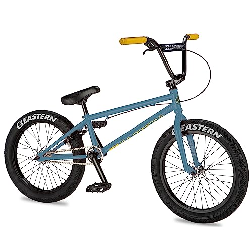 Eastern Bikes Wolfdog BMX-Fahrrad, 50,8 cm, Chromoly-Rahmen, Schieferblau / Gelb