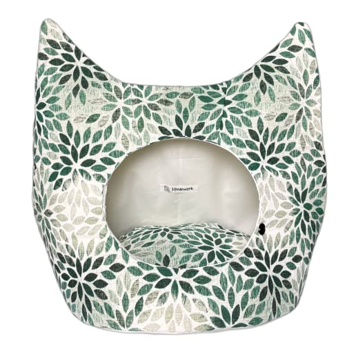 hochwertige Katzenhöhle/Katzenbett/Katzenschlafplatz/Katzenkorb/Katzenhaus/Kissen Katze/Rückzugsort Katze/Designerbett Katze (Jasmin)