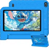Biegedy Android 14 Tablet, 7 Zoll, 10GB RAM + 64GB ROM/TF 512GB, Octa-Core 1.8GHz | Kinder Pädagogisch | Elterliche Kontrolle | 5G WLAN | Dual Kamera | BT 5.0, Mit Holster Blau