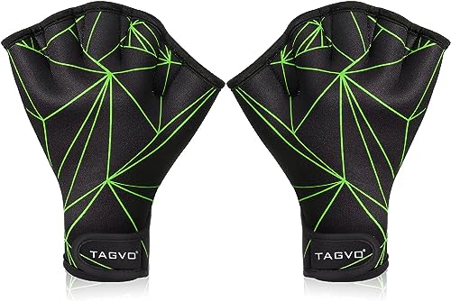 TAGVO Schwimmhandschuhe Wasserhandschuhe Wassertraining, Aquatic Handschuhe für den Oberkörperwiderstand, Fitness wasserdichte, Neoprenhandschuhe offen Wasser Training, Größen für Männer Frauen