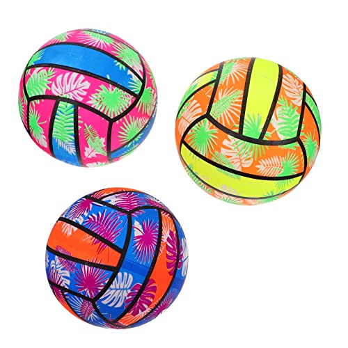 OFFIGAM 3Stücke Aufblasbare Wasser Volleyball Bälle Für Strand Pool Und Wassersport Farben Zufällig