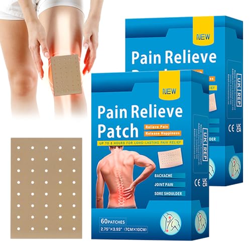 120pcs Schmerzlinderung Patch, Wärmepflaster ohne Arzneimittelwirkstoff für langanhaltende Schmerzlinderung bei Rückenschmerzen, Knie Patch,Schmerzpflaster Knie,Tiefenwärme Entspannen Lockern Muskeln