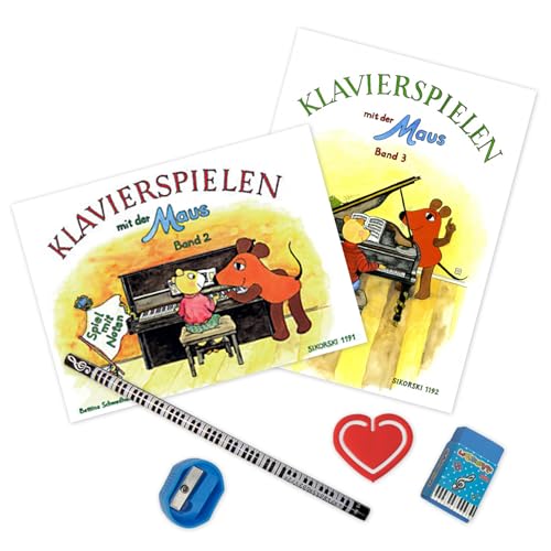 Klavierspielen mit der Maus Band 2 und Band 3 : Spiel mit Noten SIK1191+SIK1192