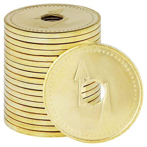 Münzer24 Wertmarke, 26mm, kompatibel mit NZR Blitz Waschmarke 2020, Messing Waschmünze für Münzautomat (50 Stück, Blitz)