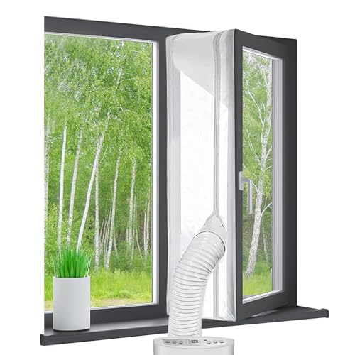 Flow fire 400 cm Mobile Klimaanlage Fensterabdichtung, Klimagerät Fensterabdichtung Funktioniert mit Fenster, Dachfenster, Flügelfenster, Kippfenster