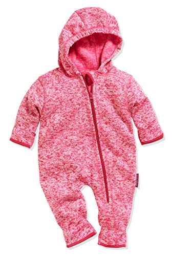 Playshoes Fleece-Overall Unisex Kinder Jumpsuit, pink Strickfleece, 74