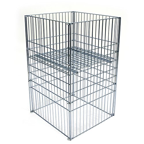 Schlagerkorb glanzverzinkt 45x45x75cm mit variablem Boden Schütte Drahtkorb Aktionskorb Wühltisch Industriestandard