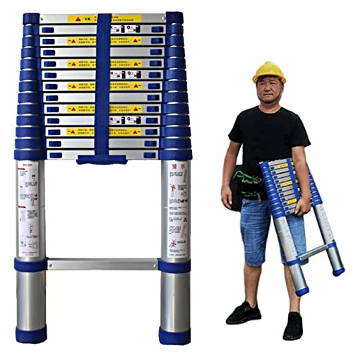 Aluminium-Teleskopleiter, 3,4 m, verstellbar, 8 m/7 m/6,2 m/5 m/4 m/3,8 m/2,6 m, leicht, 150 kg Kapazität, ideal für Zuhause, Dach, Wohnmobil, Dachboden, Outdoor-Arbeit