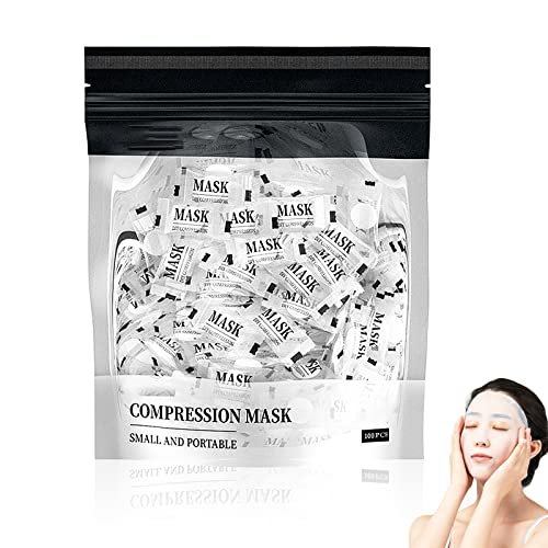100 Stücke Komprimierte Gesichtsmaske, Hautpflege Compress Gesichtsmaske, Tragbarer Komprimierte Gesichtsmaske, für Schönheitsbehandlungen im Gesicht