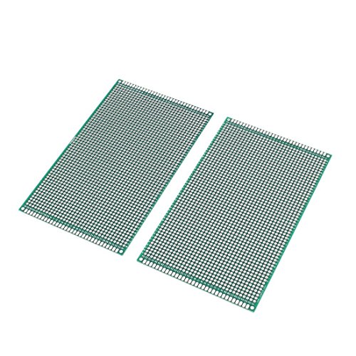 DollaTek 2PCS (9 x 15cm) Leiterplatten-Brett Universal Doppelseitiges Prototyping Breadboard Verkleidungs-Leiterplatte für DIY Löten