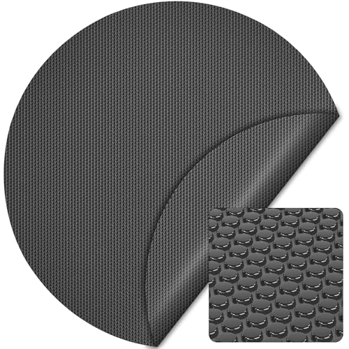 Wiltec Pool Solarfolie Ø 5 m, schwarz, Poolheizung aus 140 µ starkem PE Film, Poolabdeckung Poolplane Solarplane rund