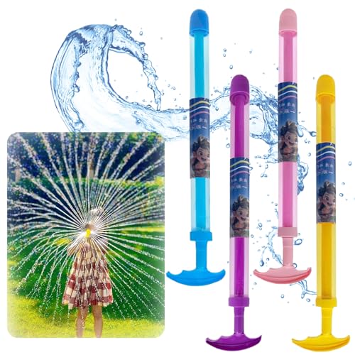Feuerwerks Wasserpistole Spielzeug 4er Set,Feuerwerks Wassersprühspielzeug Water Squirter,Romantisches Firework Water Gunt, Spaß im Garten, Pool & Strand