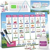 BuzzoXerex Wochenplaner Kinder, Tagesplaner Kinder Routine, Wochenplaner Magnetisch Kinder mit 240Magnet, Wetter, Jahreszeiten, Uhrzeiten, Abwischbarer Stift, Aufbewahrungstasche