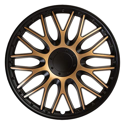 Satz J-Tec Radzierblenden Orden 15-Zoll Schwarz/Gold