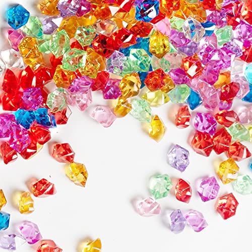 XIANGLONGY 300 Stück Edelsteine für Kinder, Acryl Diamanten Kinder, Dekoglassteine, Bunte Kristalle für Hochzeit, Party, Vasenfüllung, Schatzsuche im Sandkasten