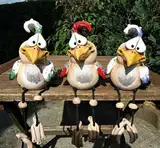 Youery 3pcs Hühner Deko Gartendeko Für Draußen Figuren, Keramik Huhn Tierfigur Gartenstecker Keramikfigur Handarbeit Ornament, Harz Gartenfiguren & Gartenstatuen Lustiges Gartendekorationen Für Außen