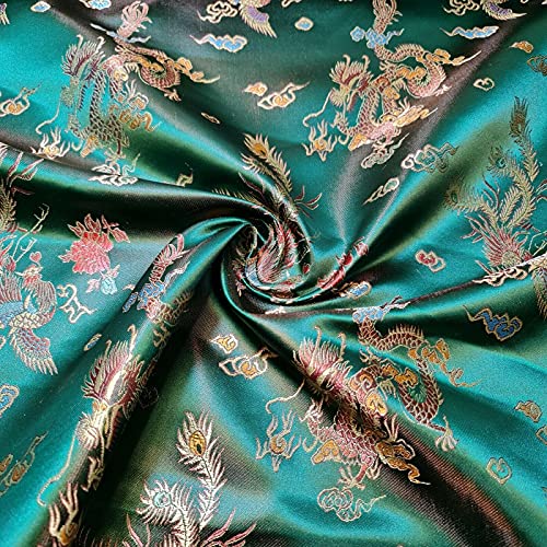 Chinesischer Brokatstoff, traditionelles Drachenkleid, bestickt, Seidensatin, orientalisch