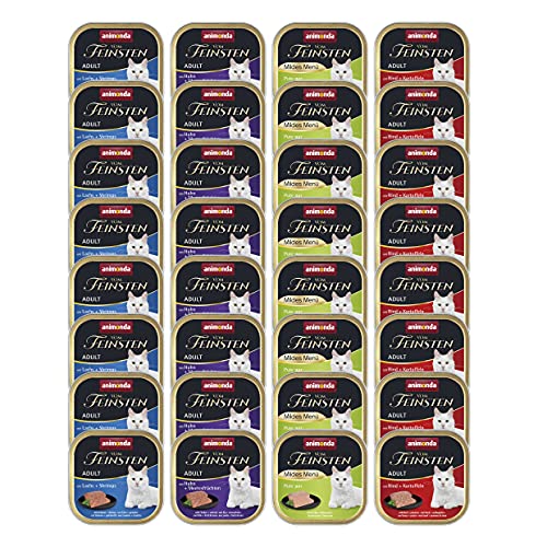 vom Feinsten Katzenfutter nass Fisch & Fleisch Vielfalt (32 x 100 g), Katzenfutter nass ohne Getreide und Zucker von animonda, mitfrischen, fleischlichen Zutaten