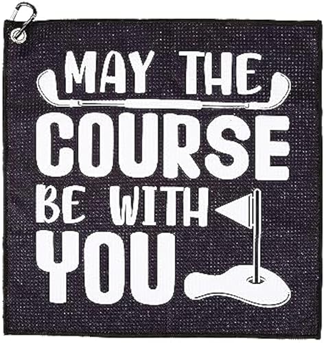 Golf Handtuch,Lustige Golf Geschenke für Männer Ehemann Freund Vater Golfer/Golf Fan,Neuheit Golf Handtücher für Golftaschen mit Clip,Geburtstag, Golf Zubehör.Personalisiertes Golf Ball (Golf#2)