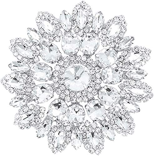 Trimming Shop Strassstein Motiv Diamanten Kristalle Zum Aufnähen Applikation Flicken - Perfekt für Hochzeit Braut Kleid, Freizeit oder Formelle Bekleidung Mode-Accessoires 65mm Patch Nr. A502