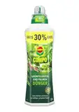 COMPO Grünpflanzendünger und Palmendünger für alle Zimmer-, Balkon- und Terrassenpflanzen, Spezial-Flüssig-Dünger mit extra Kalium und Eisen, 1,3 Liter