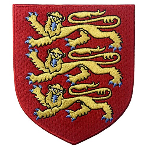 England Königliches Wappen Britischer Löwe Schild Flicken Bestickter Aufnäher zum Aufbügeln/Annähen