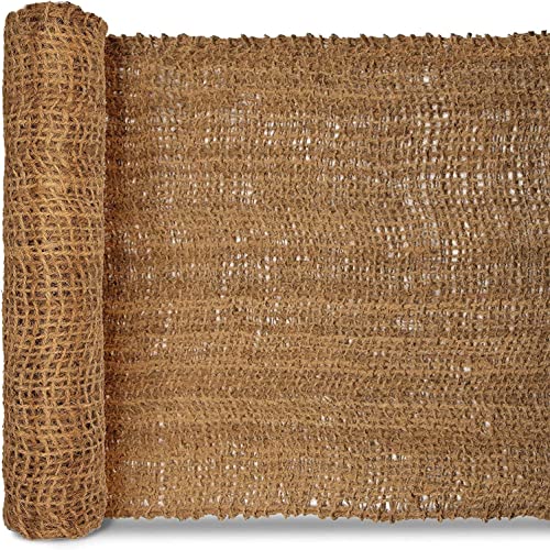 Casapura Böschungsmatte Nature | Erosionsschutz für Gartenarbeiten | Bis 20 m | Böschungsnetz | Hangsicherung | Kokos-Naturfasern | Witterungsbeständig (1 m x 15 m | 400 g/m²)