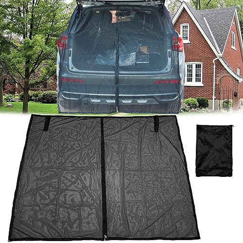 LCAUTFR Heckklappen-Sonnenschutz Mesh für T5 T6 SUV Auto Moskitonetz Camper Kofferraum Abdeckung(180cm x 150cm)