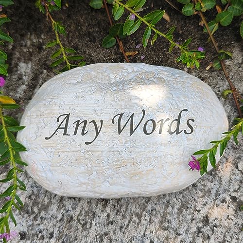 Personalisierte Garten Steine Mit Beliebigen Worten Graviert - Dekorative Benutzerdefinierte Gedenksteine, Ermutigung Felsen, Friedhof Dekorationen, Kleine Größe Grab Marker