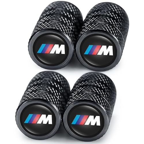 Legiertes Auto Ventilkappen für BMW M M2 M4 M5 M6 M8 X1 X2 X3 X5 X6 M135i M240i Z4 328i X7, 4pcs Ventilkappen Auto Reifenventil Kappe Staubkappen Zubehör für Autoreifen