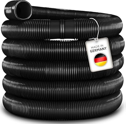 Poolshop Austria® Poolschlauch Ocean Muffenabstand 0,5m, d=38mm, l=15m, schwarz Wasserschlauch Saugschlauch Solarschlauch Schwimmbadschlauch
