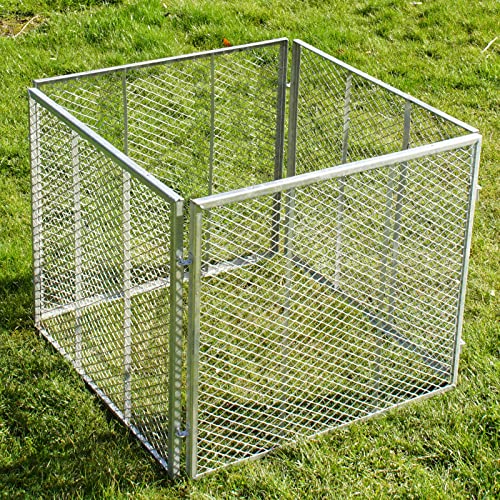 Komposter Metallkomposter 80x80x70cm Streckmetall Gartenkomposter Kompostbehälter Silber