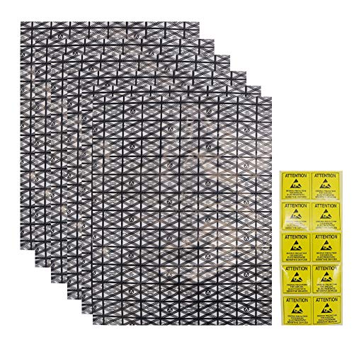 HRX Package 20 Stück Große Antistatische Beutel mit Antistatischem Aufkleber, 30x40cm Open Top ESD Tüten Antistatikbeutel für Motherboard Grafikkarten Festplatten