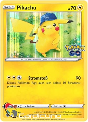 Cardicuno Pikachu 028/078 Holo Pokémon Go Sammelkarte Deutsch