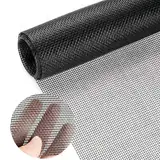 Fliegennetz Meterware 120 x 250 cm,Fiberglas Fliegengitter Fenster Mesh Gewebe Schneidbar Ersatznetz,DIY Insektenschutz Gaze Fenster, für Fenster, Dachfenster, Terrassentür (Schwarz)